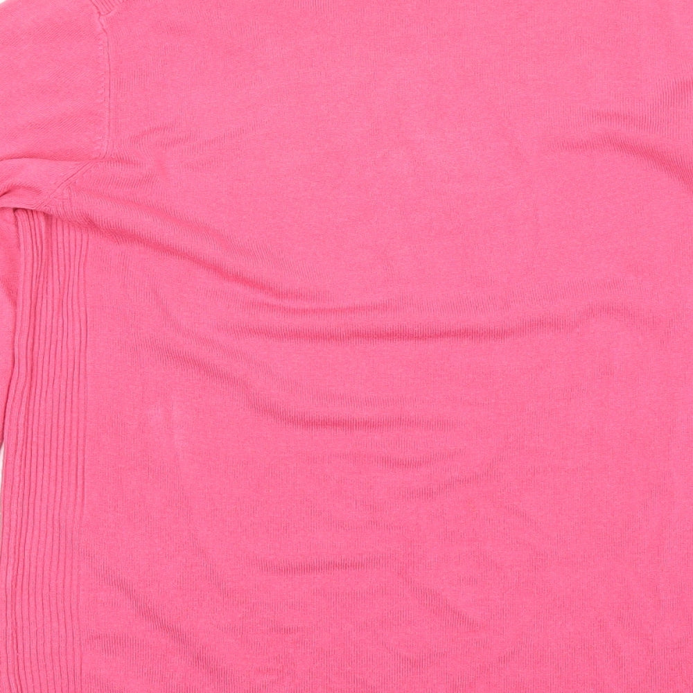 F&F Womens Pink Round Neck  Acrylic Pullover Jumper Size 16