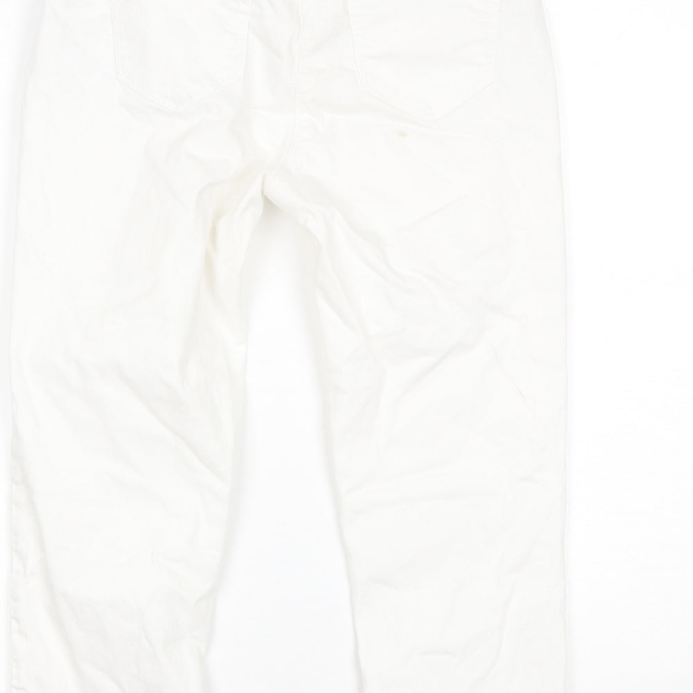 Red Herring Womens White  Cotton Cropped Jeans Size 12 L20 in Regular