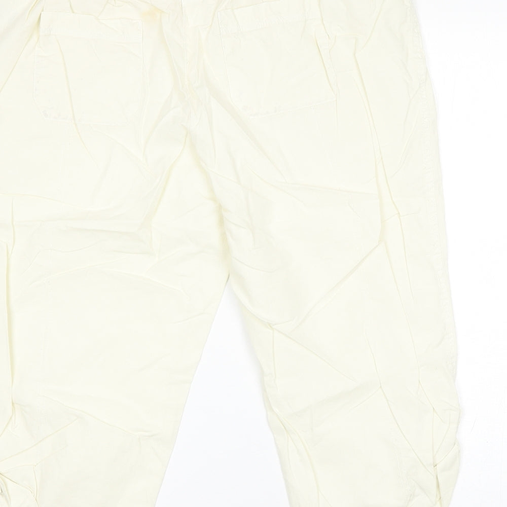 BHS Womens White  Cotton Chino Shorts Size 16 L20 in Regular