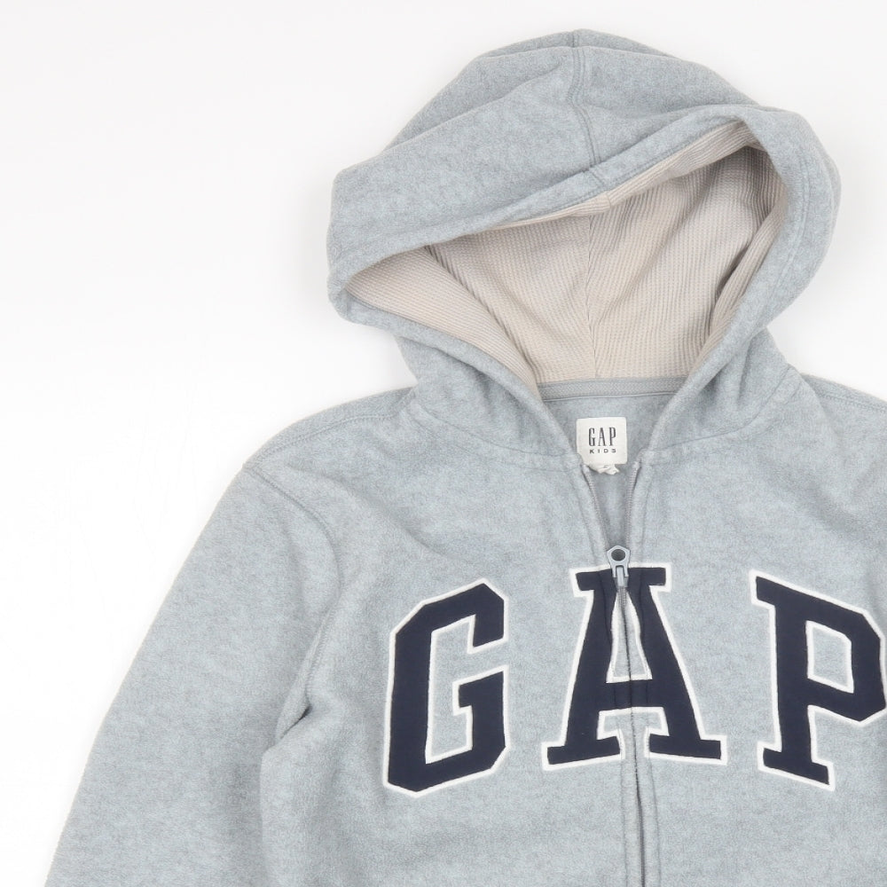 Gap Boys Grey  Polyester Full Zip Hoodie Size 12-13 Years
