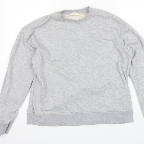 Primark Womens Grey Round Neck  Cotton Pullover Jumper Size S