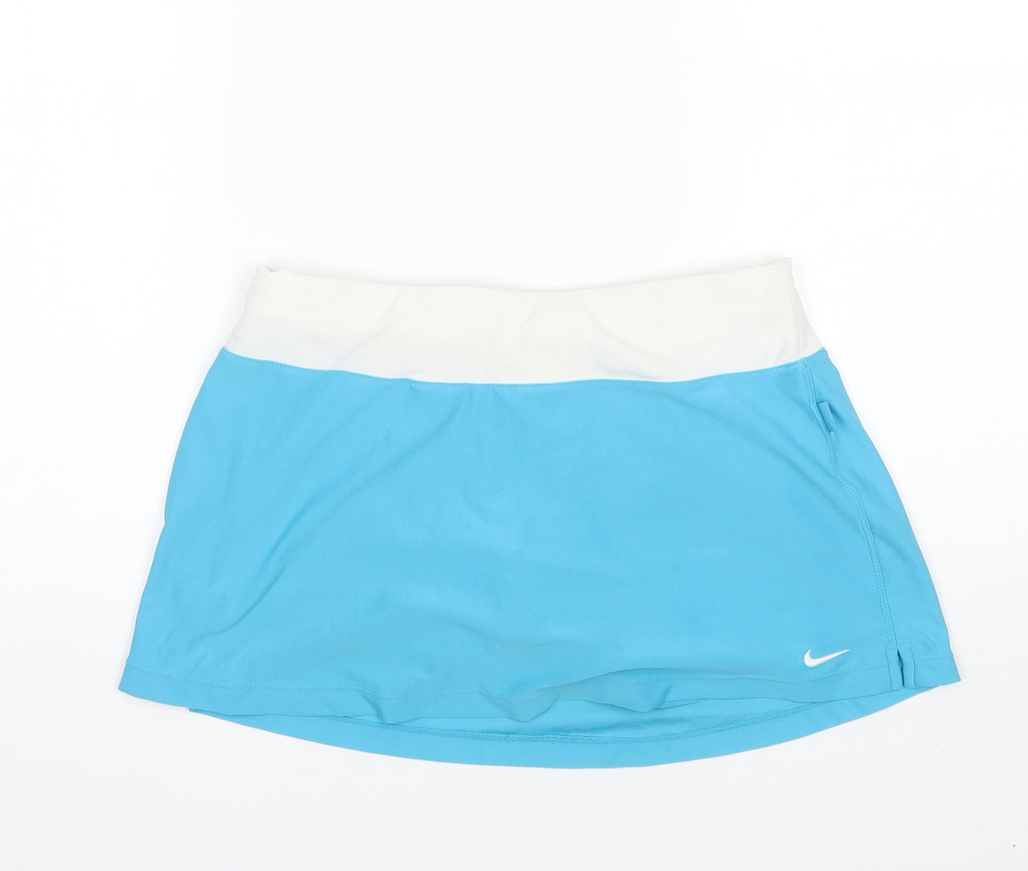 Nike Womens Blue  Polyester Sweat Shorts Size S L3 in Regular  - Skort