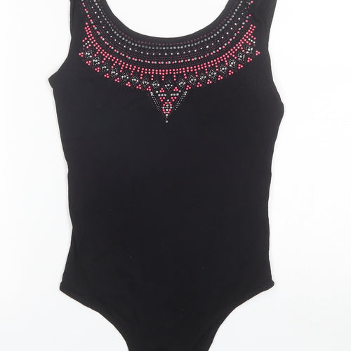 Atmosphere Womens Black  Viscose Bodysuit One-Piece Size 8