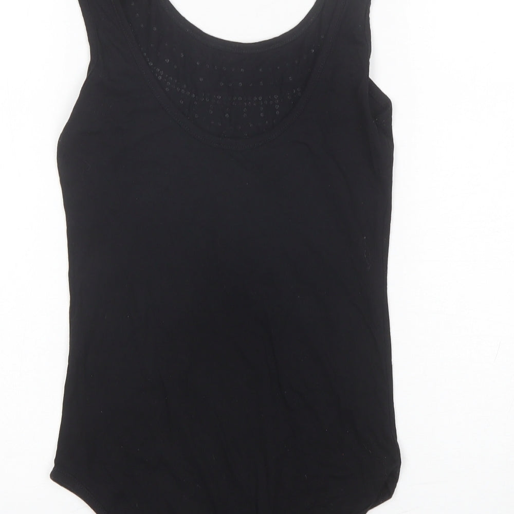 Atmosphere Womens Black  Viscose Bodysuit One-Piece Size 8