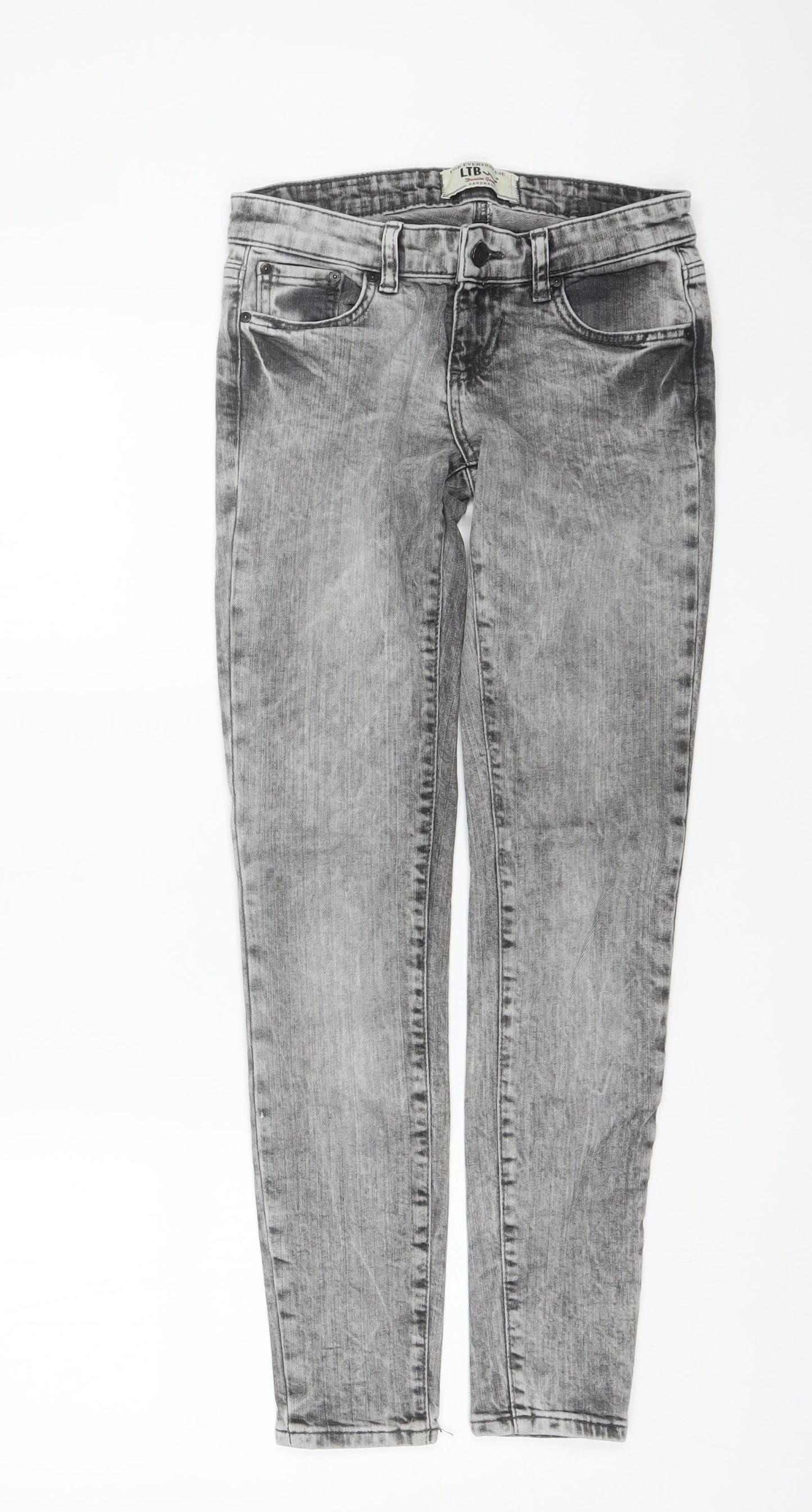 LTB Womens Grey  Cotton Blend Skinny Jeans Size 25 in L28 in Regular