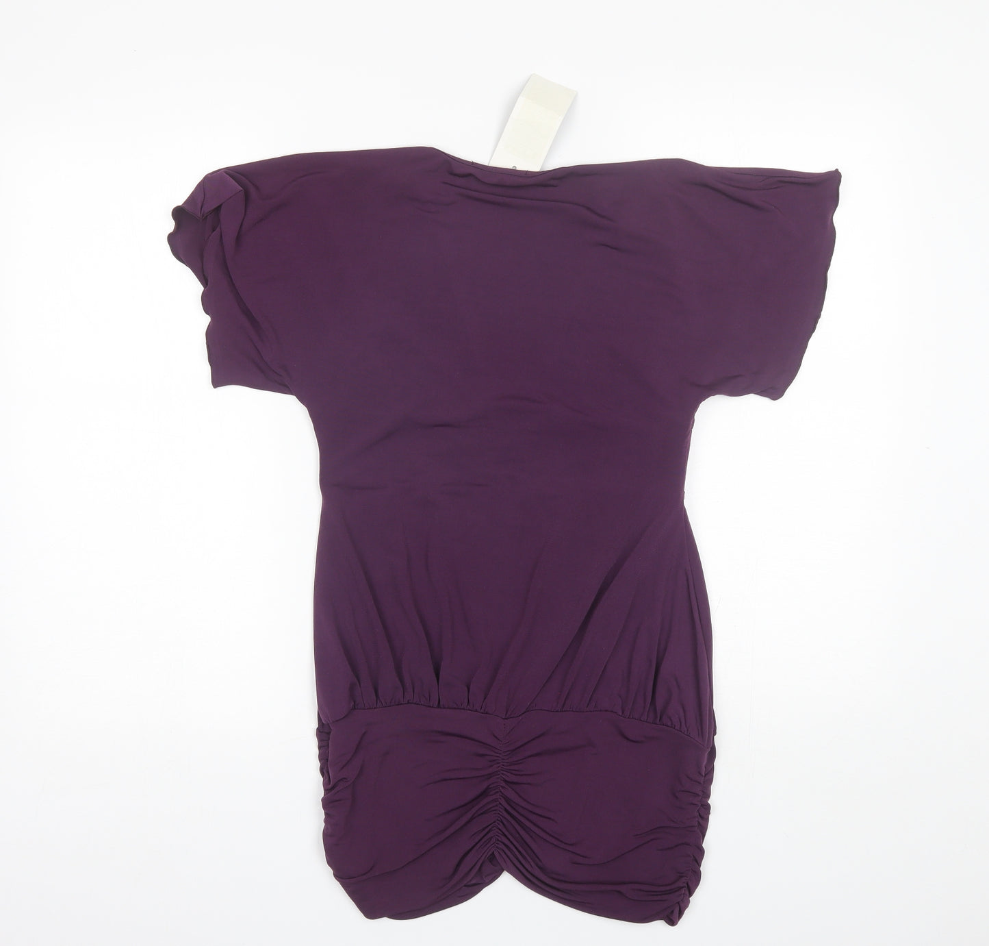 Figl Womens Purple  Polyester Basic Blouse Size 10 V-Neck