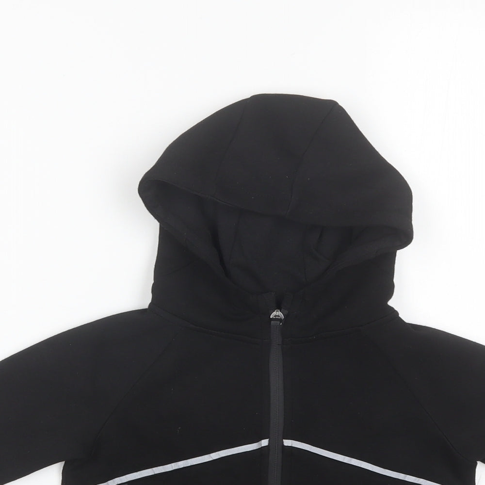 Primark Boys Black  Polyester Full Zip Hoodie Size 3-4 Years