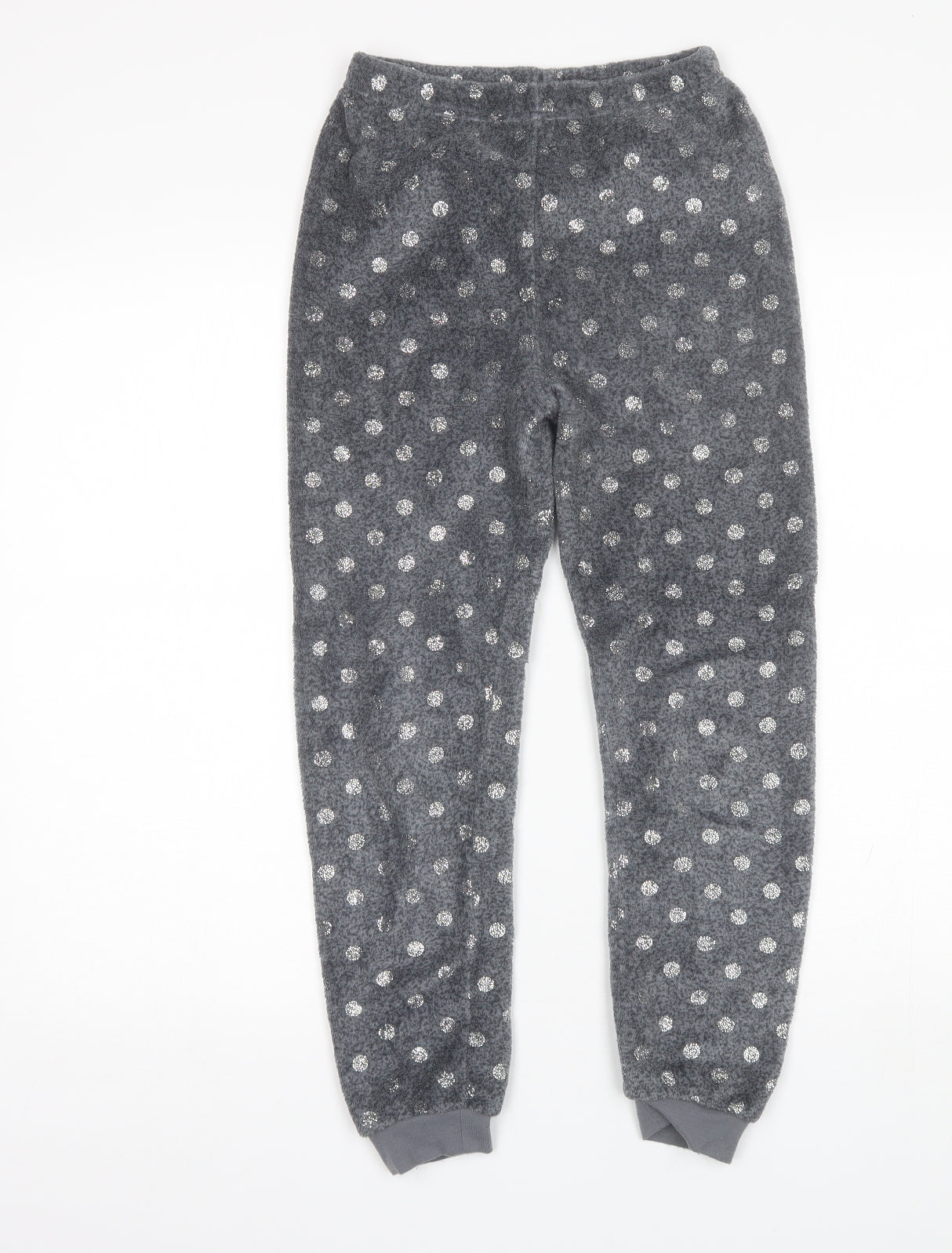Primark Girls Grey Polka Dot Polyester  Pyjama Pants Size 9-10 Years