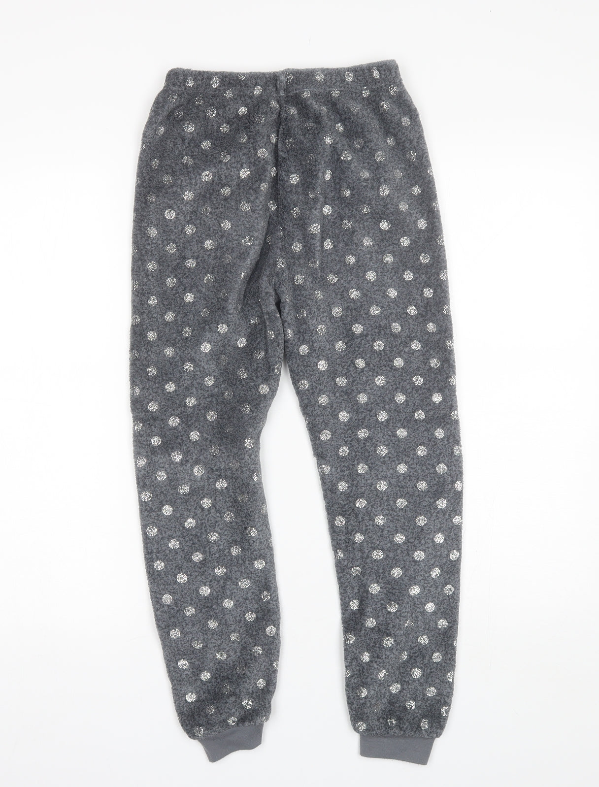 Primark Girls Grey Polka Dot Polyester  Pyjama Pants Size 9-10 Years