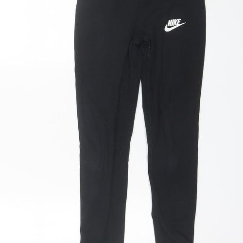 Nike Girls Black  Cotton Jogger Trousers Size 9-10 Years  Regular