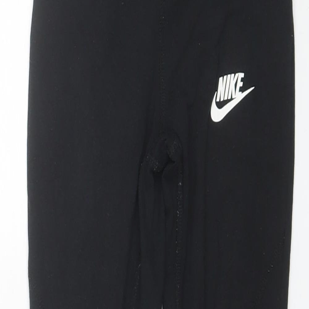 Nike Girls Black  Cotton Jogger Trousers Size 9-10 Years  Regular