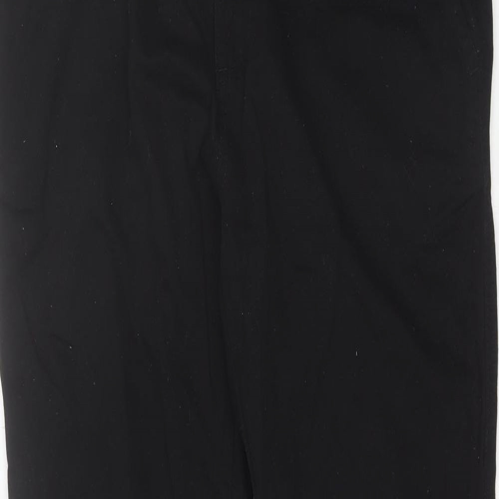 Denim & Co. Mens Black  Cotton Chino Trousers Size 34 L31 in Regular
