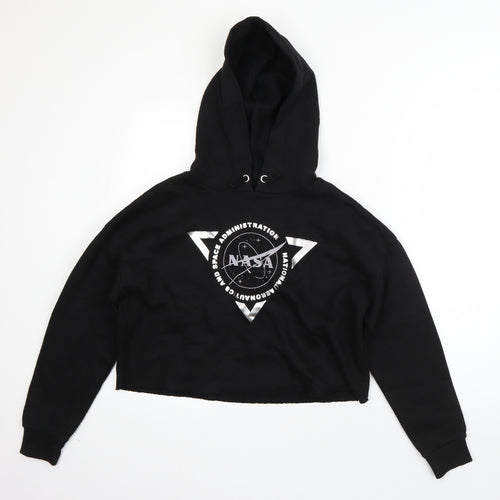 New Look Girls Black  Cotton Pullover Hoodie Size 12-13 Years   - NASA