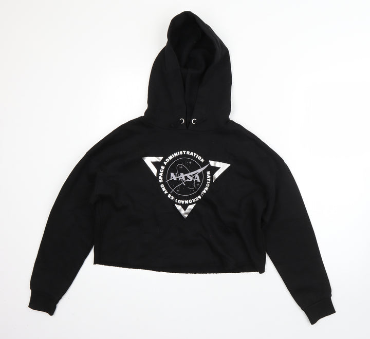 New Look Girls Black  Cotton Pullover Hoodie Size 12-13 Years   - NASA