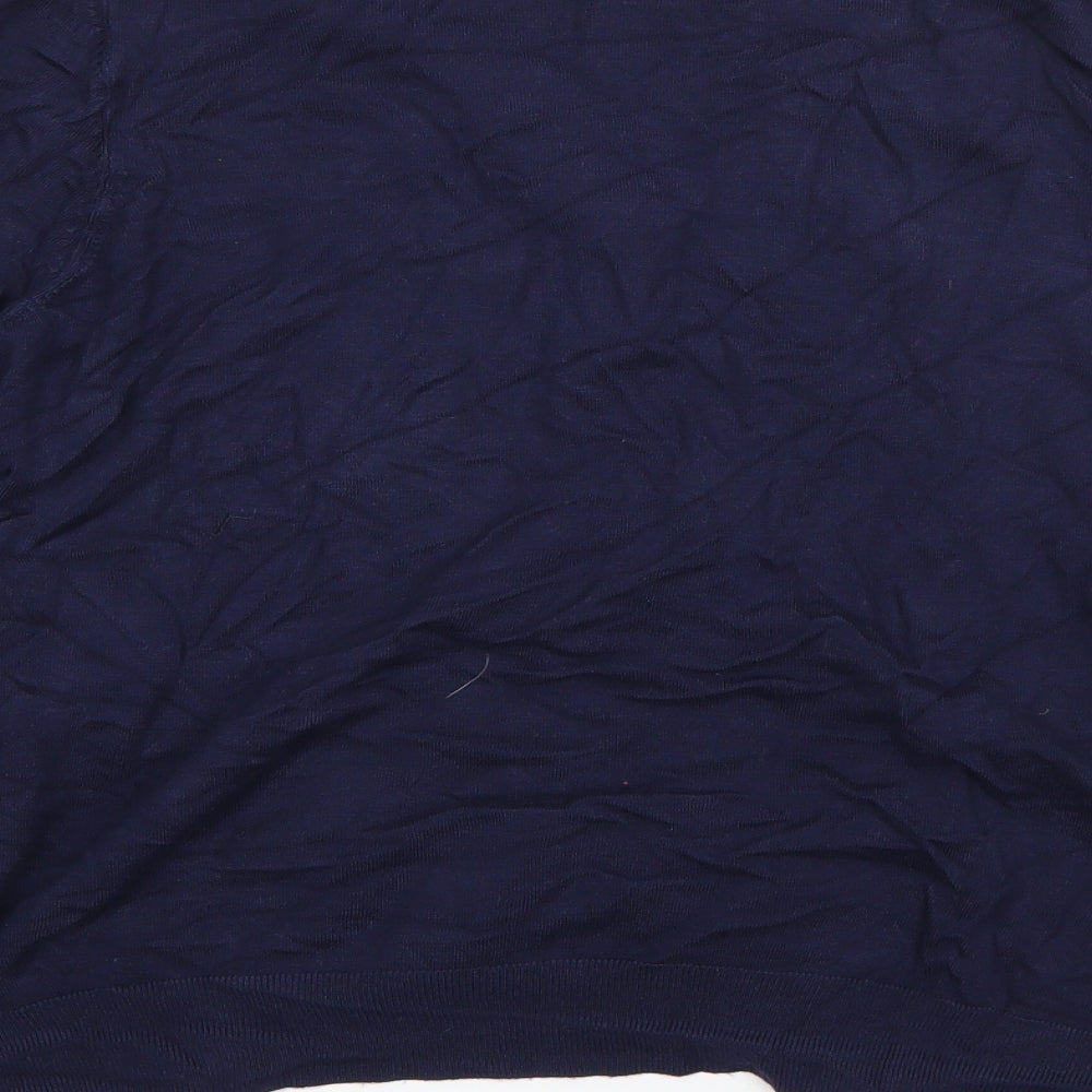 George Womens Blue Round Neck  Acrylic Cardigan Jumper Size 20