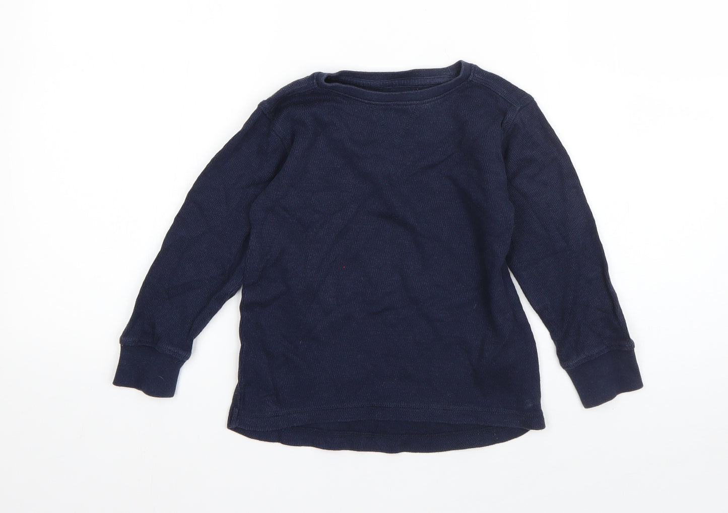 NEXT Boys Blue Round Neck  Cotton Pullover Jumper Size 2-3 Years
