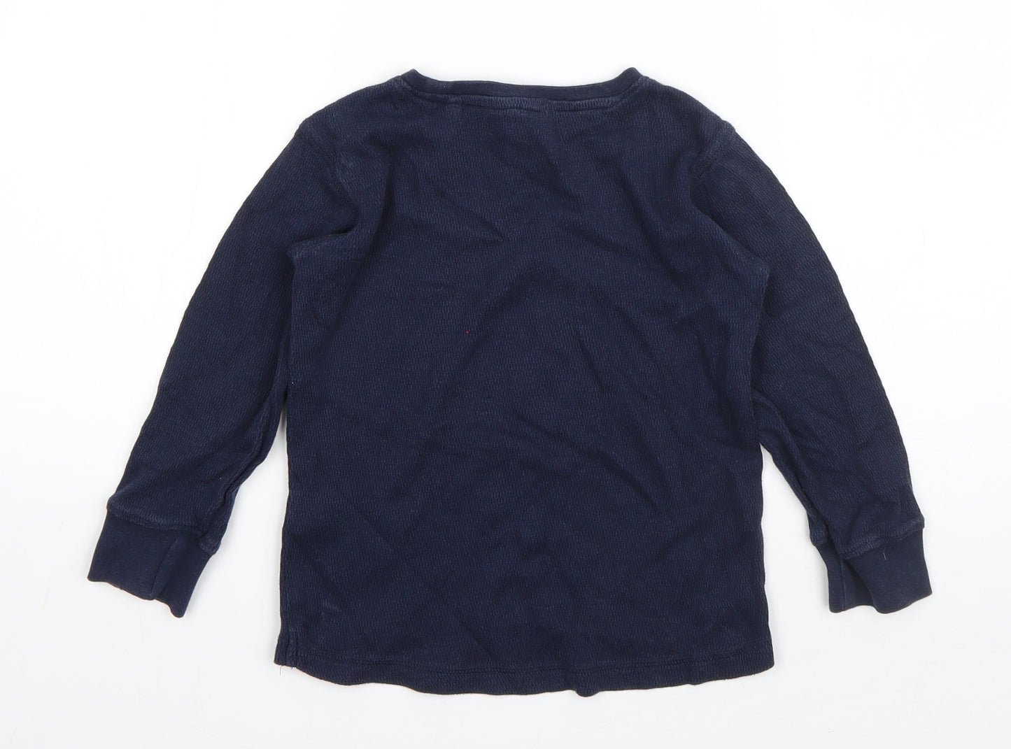 NEXT Boys Blue Round Neck  Cotton Pullover Jumper Size 2-3 Years