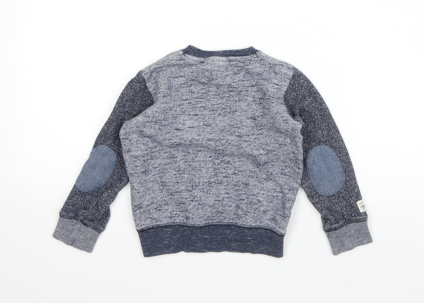 NEXT Boys Blue Round Neck  100% Cotton Pullover Jumper Size 2-3 Years