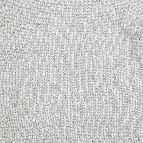 Atmosphere Womens Grey Round Neck  Acrylic Pullover Jumper Size 10