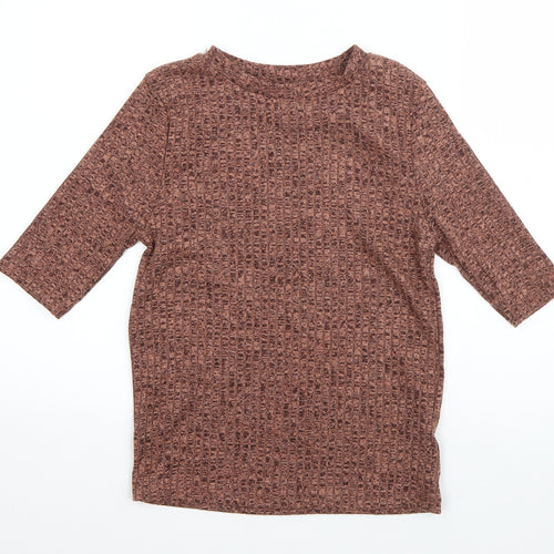 Primark Womens Pink Round Neck  Viscose Pullover Jumper Size S