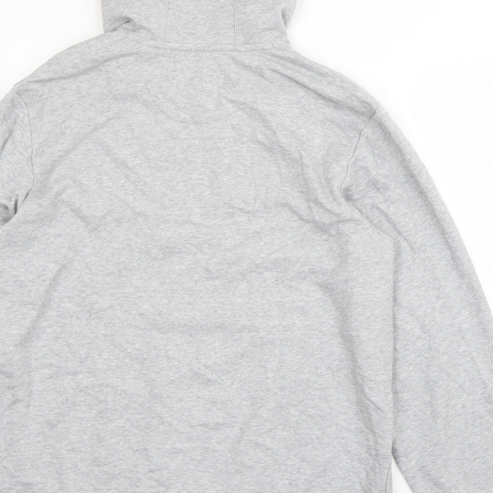 adidas Mens Grey  Cotton Pullover Hoodie Size XL