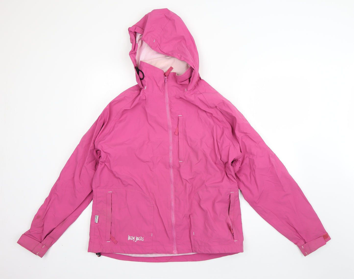 Lazy Jacks Womens Pink   Rain Coat Coat Size M  Zip
