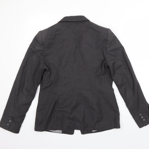 M&S Womens Grey   Jacket Blazer Size 12  Button