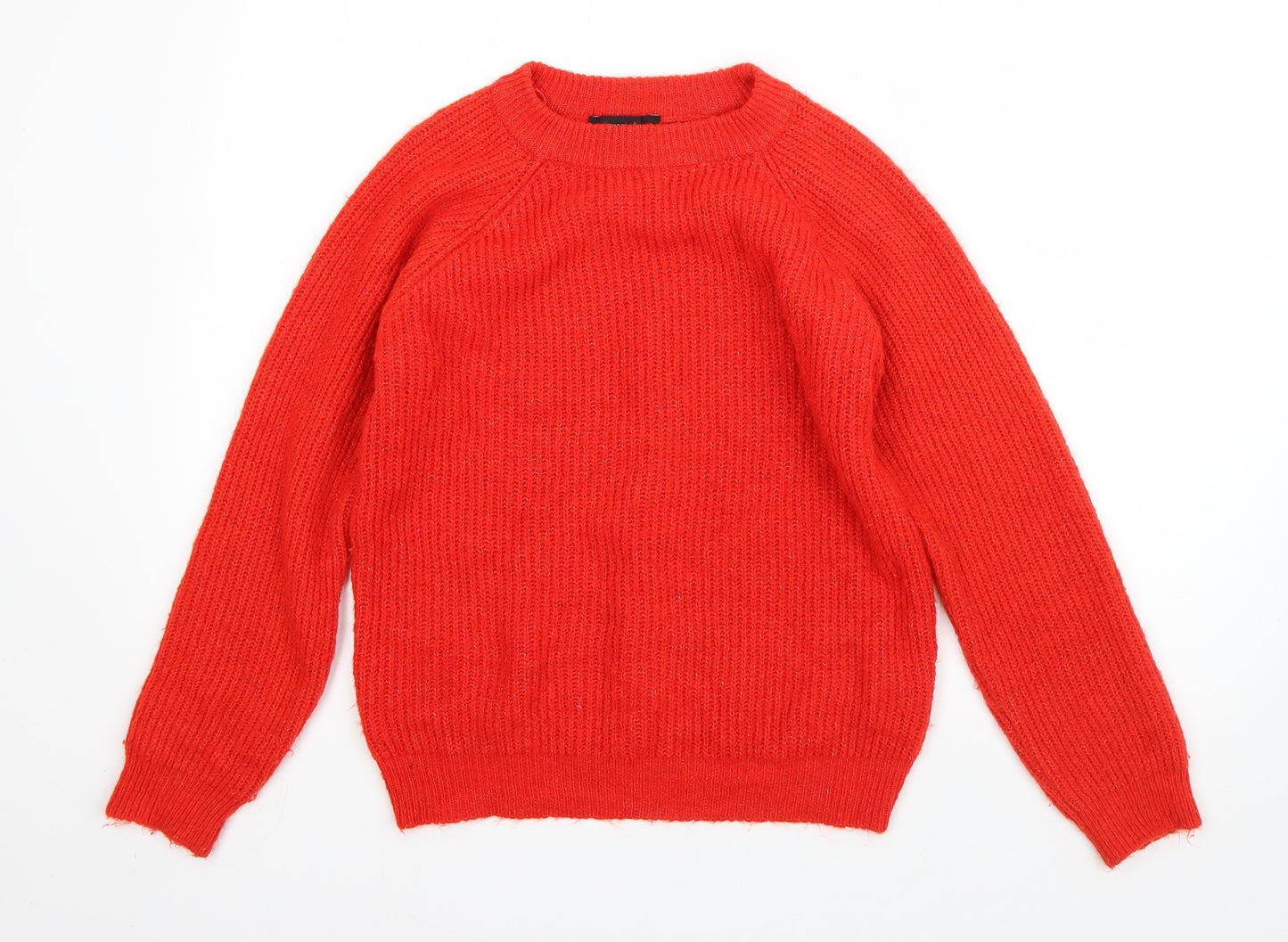Atmosphere Womens Red Round Neck  Acrylic Pullover Jumper Size 8