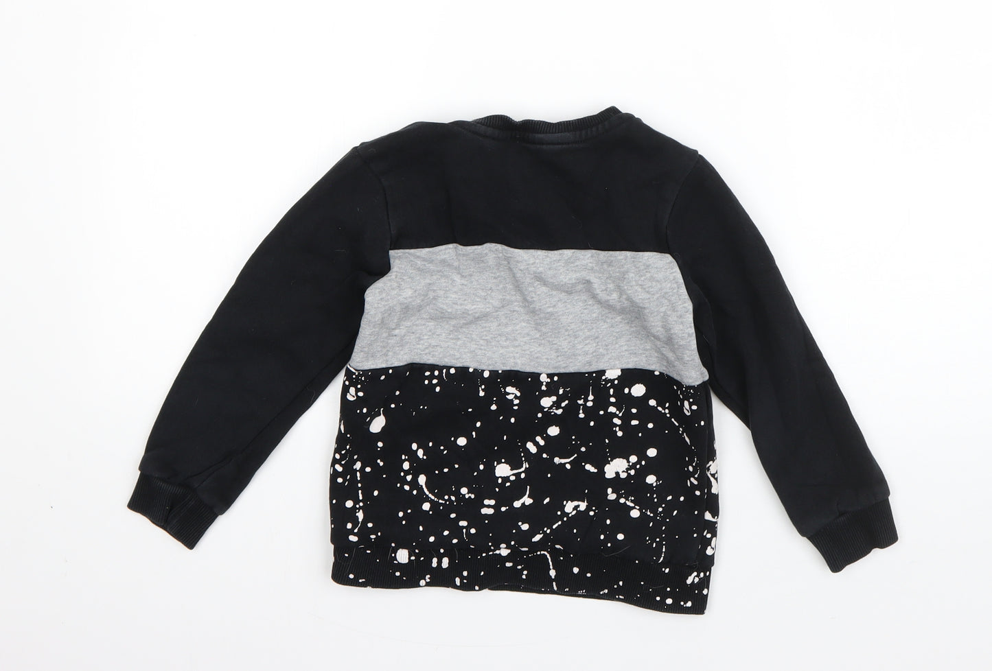 George Boys Black  Cotton Pullover Sweatshirt Size 5-6 Years