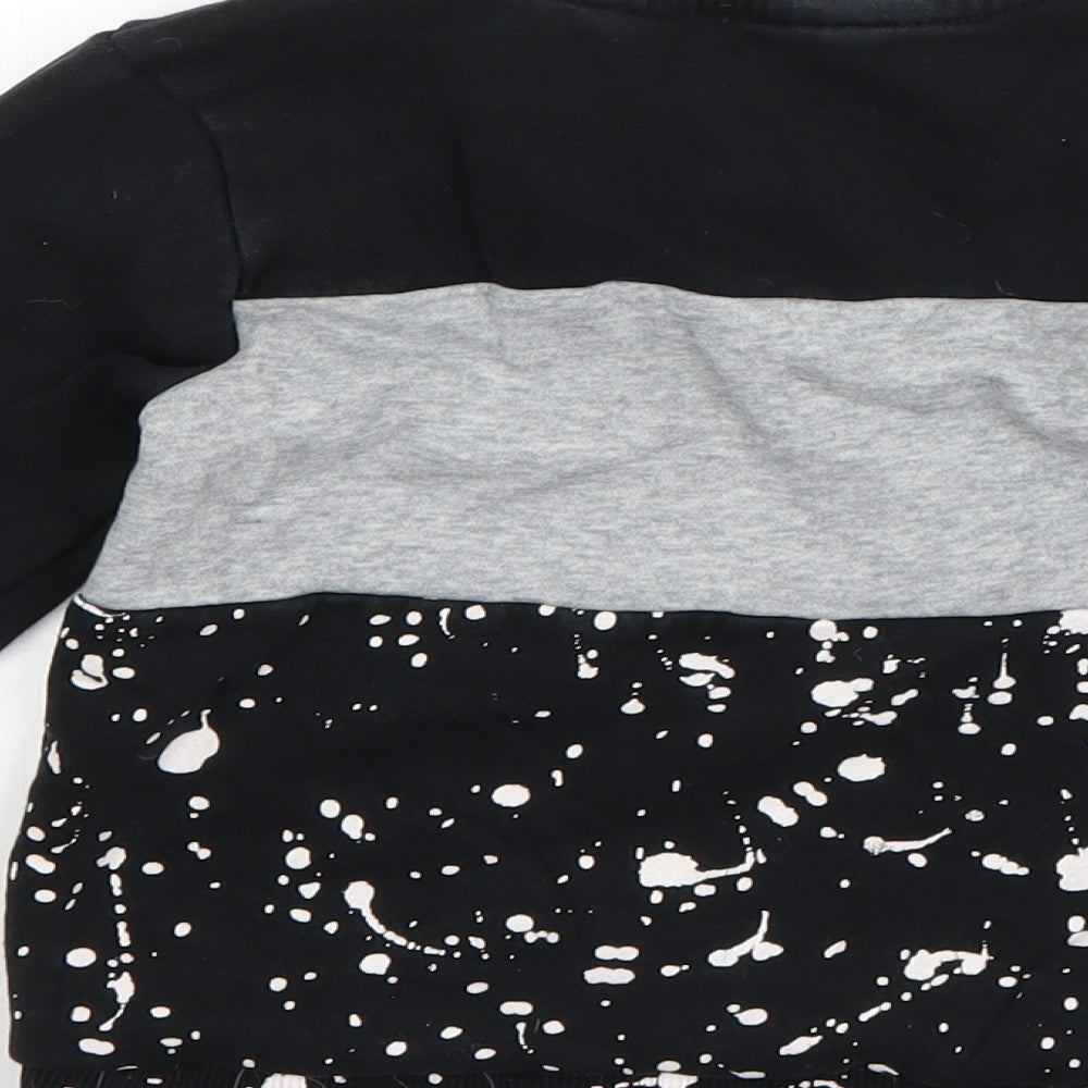 George Boys Black  Cotton Pullover Sweatshirt Size 5-6 Years