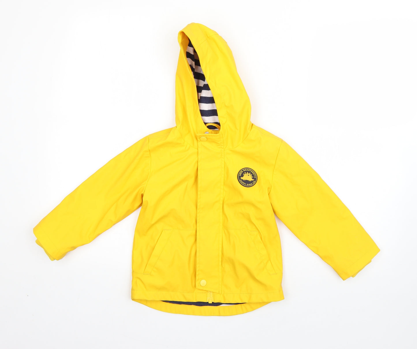 George Boys Yellow   Rain Coat Coat Size 2-3 Years  Zip