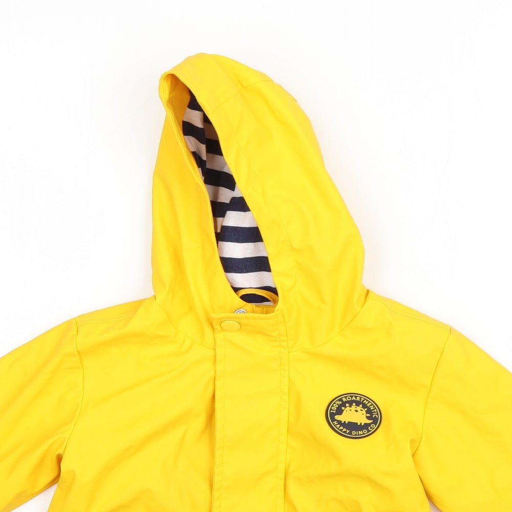 George Boys Yellow   Rain Coat Coat Size 2-3 Years  Zip