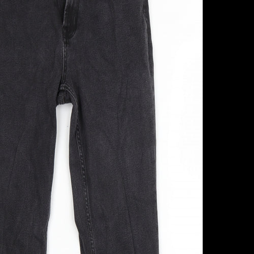 Stradivarius Womens Black  Cotton Mom Jeans Size 16 L26 in Regular