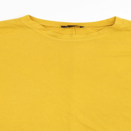 New Look Womens Yellow Round Neck  Viscose Pullover Jumper Size 14