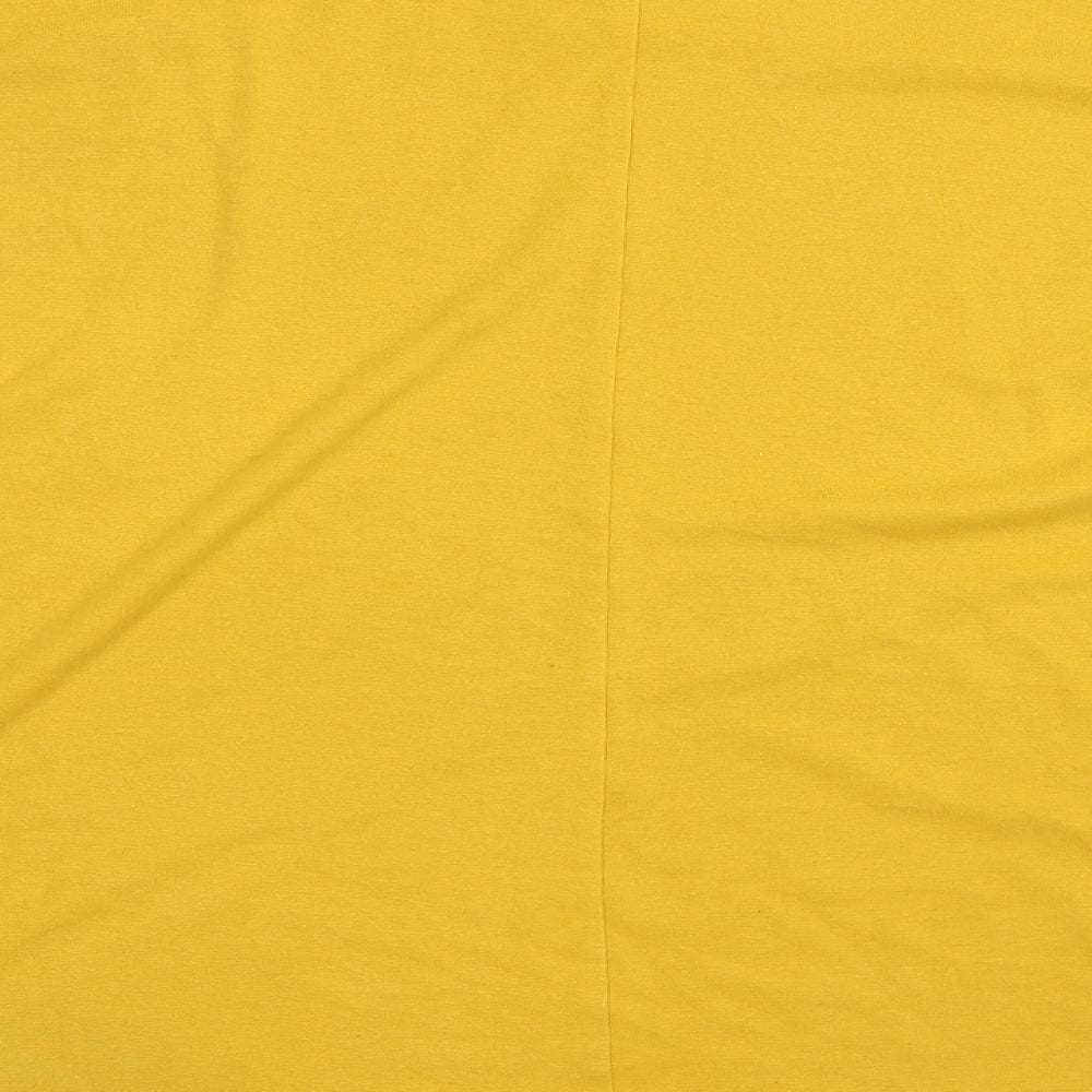 New Look Womens Yellow Round Neck  Viscose Pullover Jumper Size 14