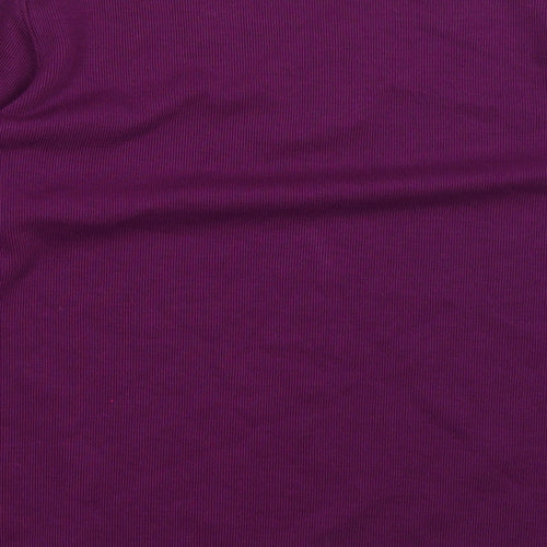 BM Womens Purple Round Neck  Polyester Pullover Jumper Size S