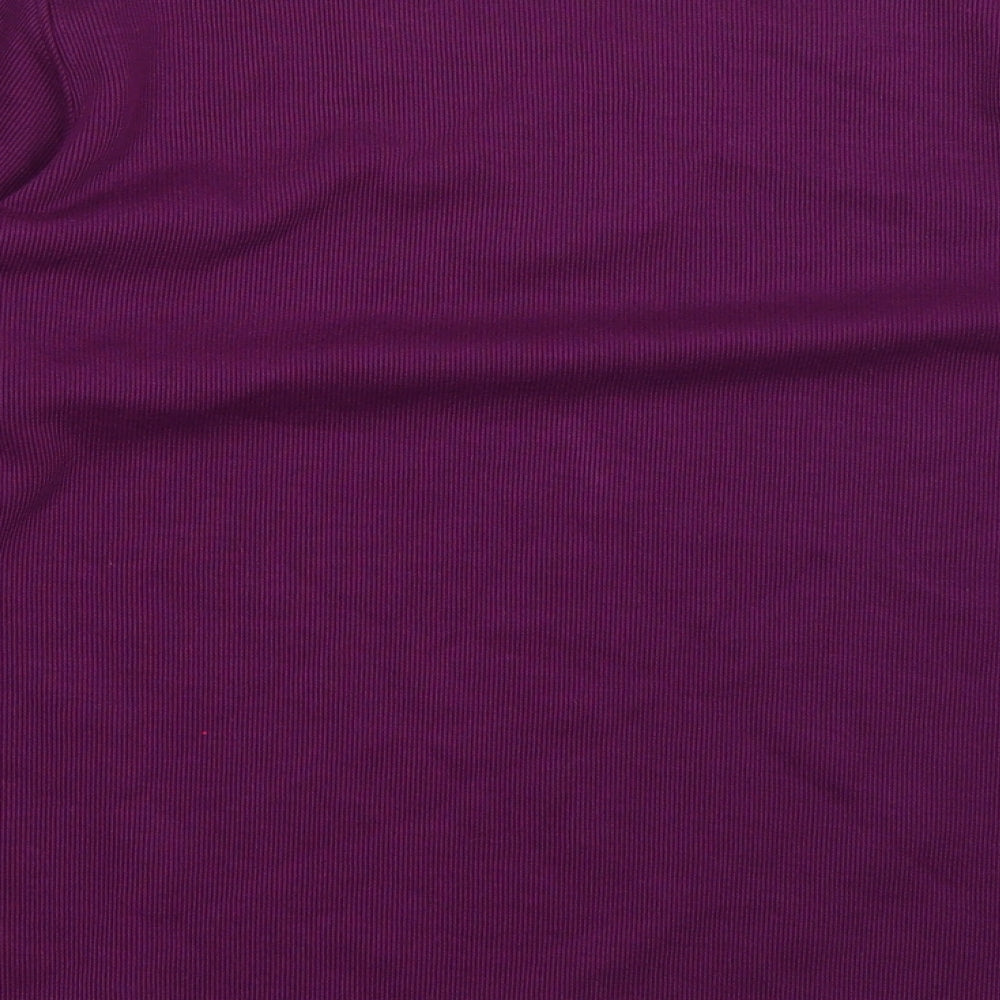 BM Womens Purple Round Neck  Polyester Pullover Jumper Size S