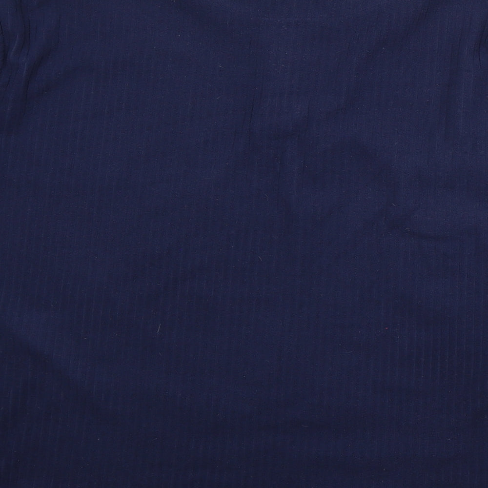 Avenue Mens Blue Round Neck  Polyester Cardigan Jumper Size 2XL