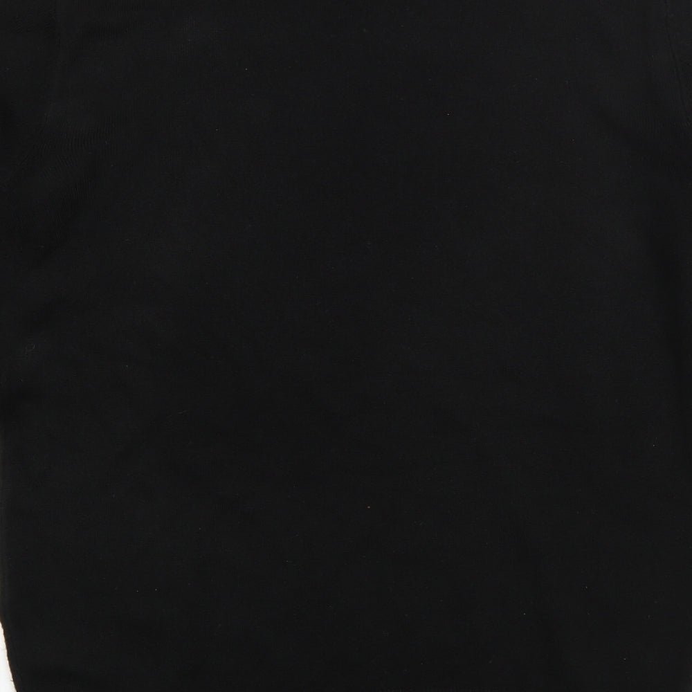 Cedar Wood State Mens Black Round Neck  Polyester Pullover Jumper Size S