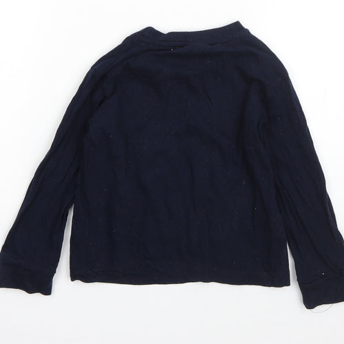 Kids Boys Blue  Cotton  Pyjama Top Size 4-5 Years   - christmas