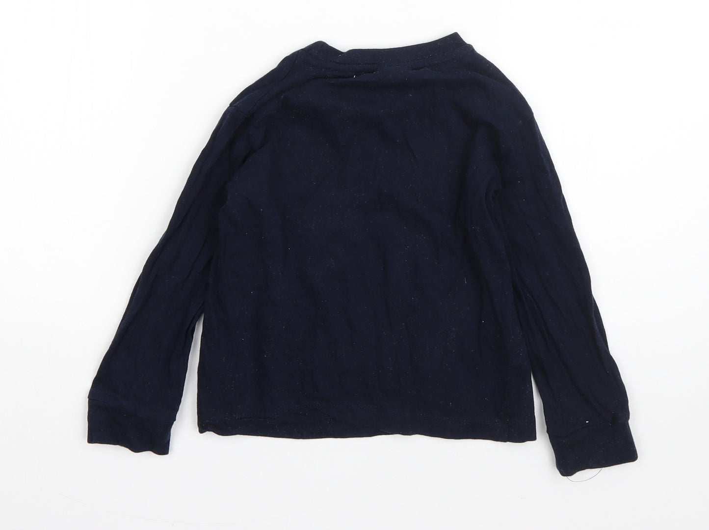 Kids Boys Blue  Cotton  Pyjama Top Size 4-5 Years   - christmas