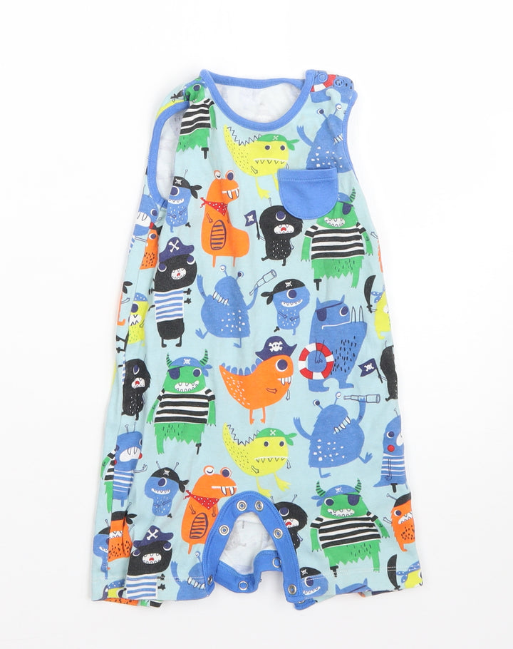 Mini Clube Boys Blue Cotton Babygrow One-Piece Size 12-18 Months