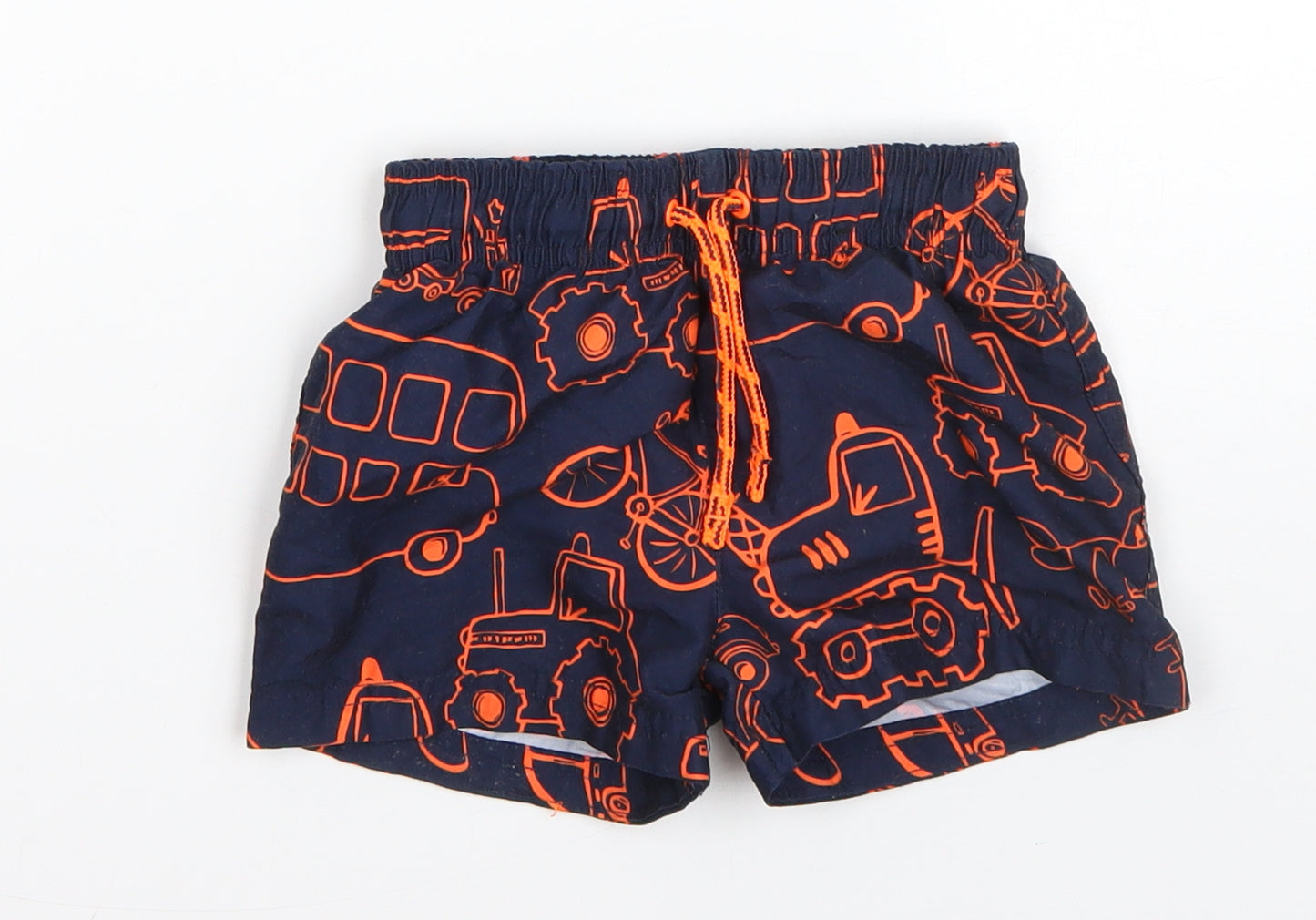 George Boys Blue  Polyester Cargo Trousers Size 18-24 Months   - swim beach