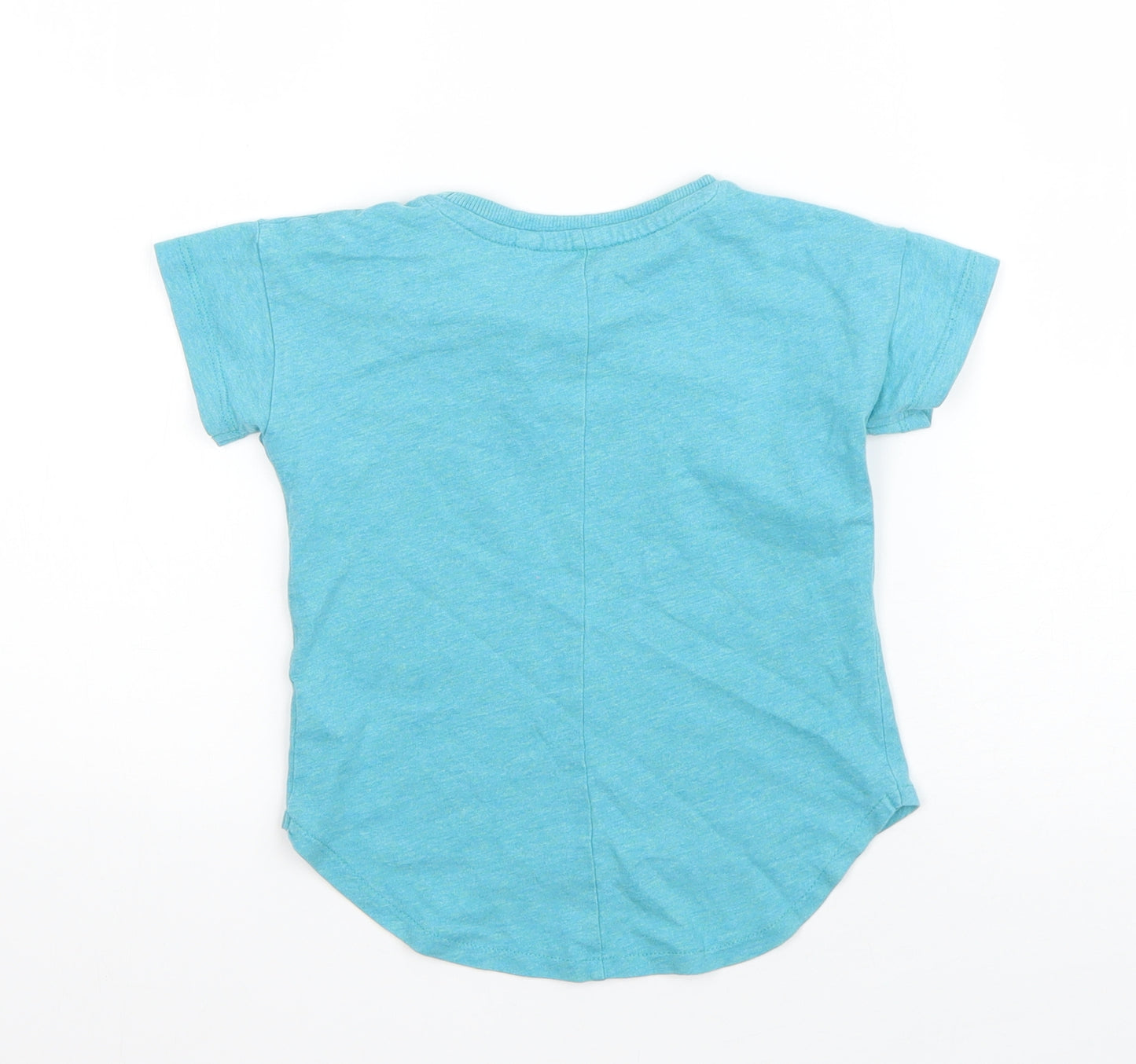 NEXT Boys Blue  Cotton Basic T-Shirt Size 12-18 Months Round Neck