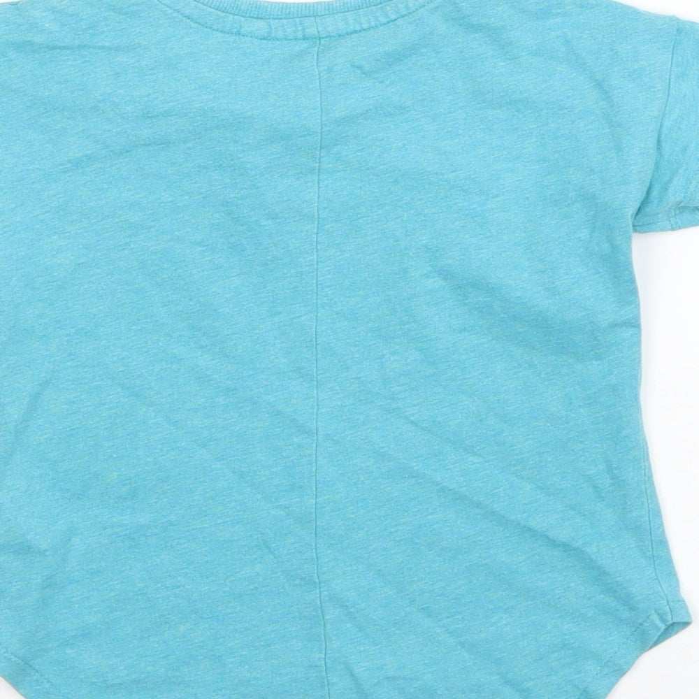 NEXT Boys Blue  Cotton Basic T-Shirt Size 12-18 Months Round Neck