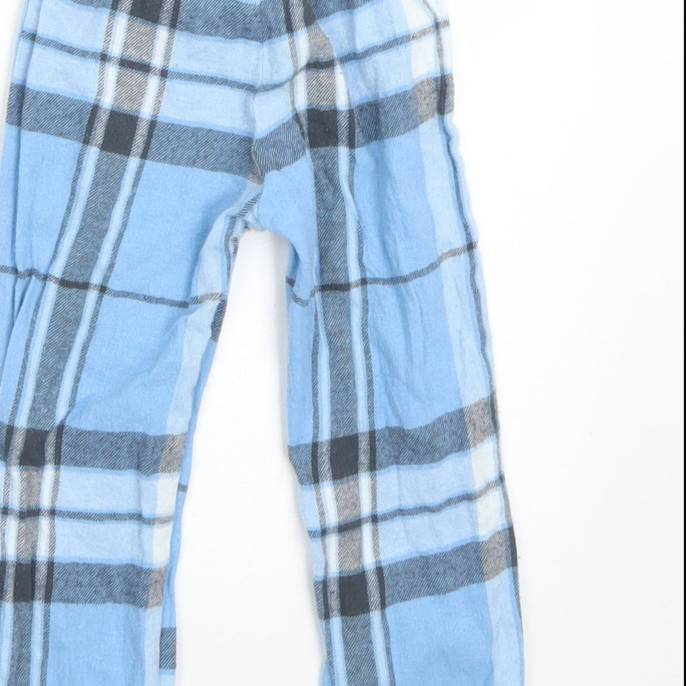 Nutmeg Boys Blue Plaid Cotton  Pyjama Pants Size 18-24 Months