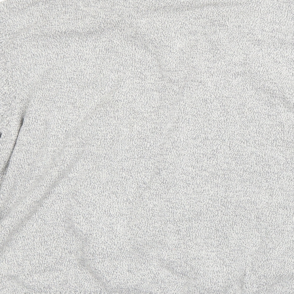 TU Mens Grey High Neck  Cotton Pullover Jumper Size XL