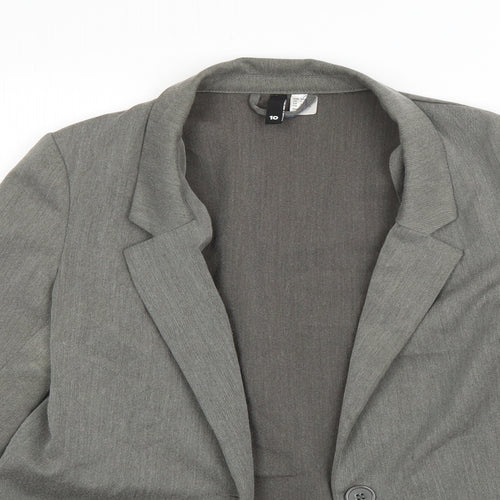 H&M Womens Green   Jacket Blazer Size 10  Button