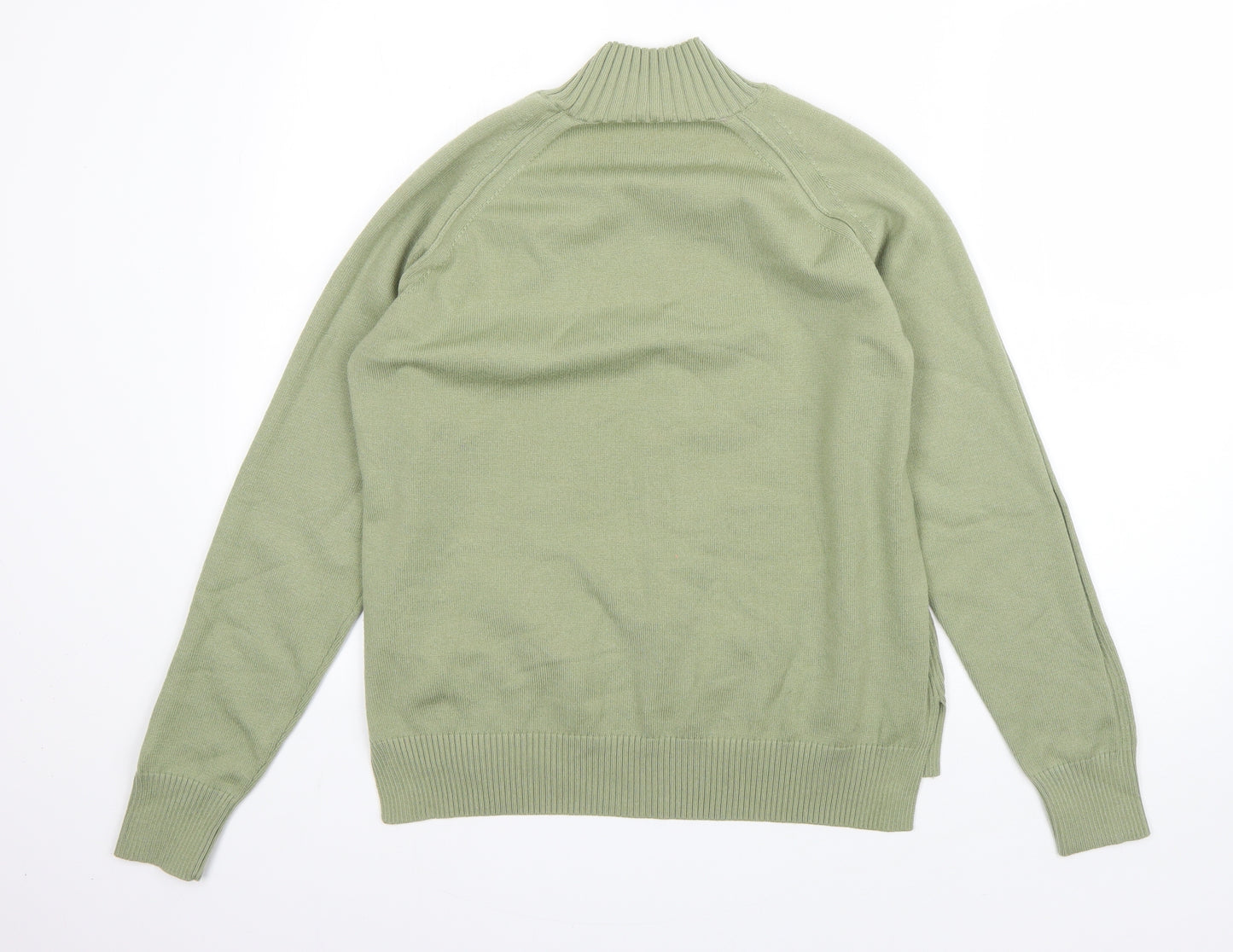 Warehouse Womens Green High Neck  Polyester Pullover Jumper Size 10