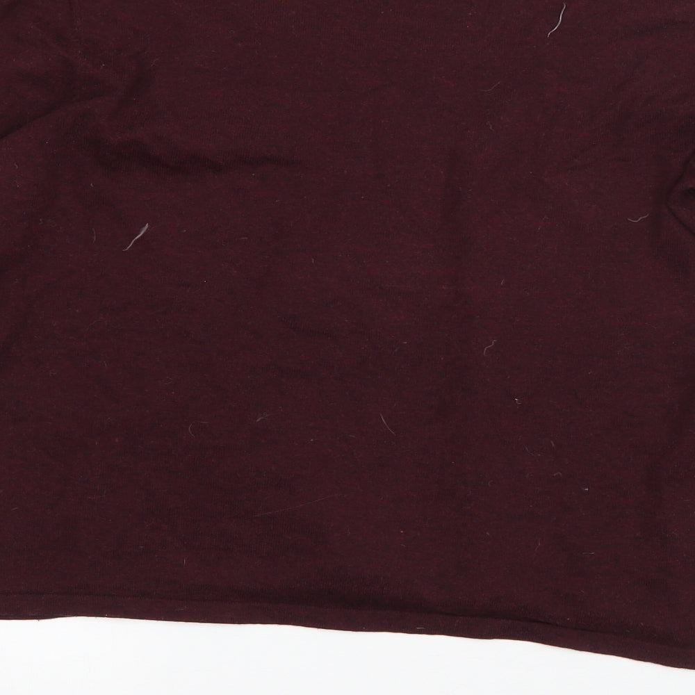 Laura Ashley Womens Red Round Neck  Cotton Pullover Jumper Size 12